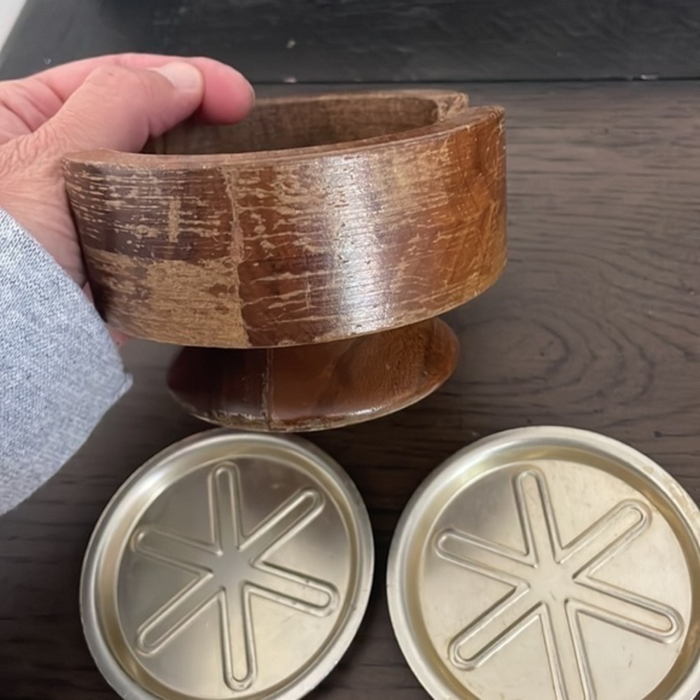 Solid American Walnut Coaster Set- Vintage‎ - Picture 7 of 10